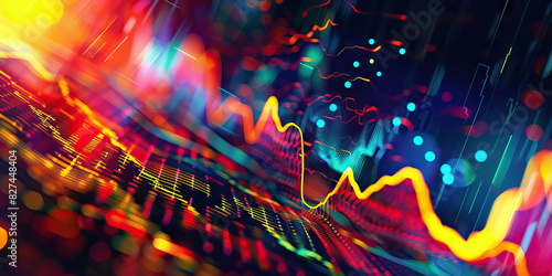 Trading Patterns: Abstract Visualizations of Market Behavior - A series of abstract patterns and shapes representing different trading strategies and behaviors observed in financial markets