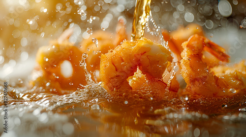 Golden-Brown Shrimp Sizzled in Hot Oil