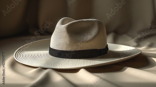 straw hat on a light background