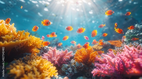 Exploring the vibrant underwater world of the Red Sea, Egypt, colorful coral and fish