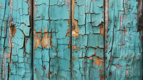 Wooden background with cracked paint
