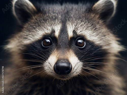 Close-up captures the antics of a playful raccoon