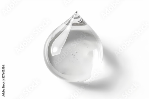 transparent adhesive glue drop isolated on white background product photography illustration