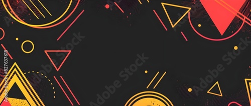 Creative Abstract Geometric Shapes and Lines Doodle Design for Flyers and Banners