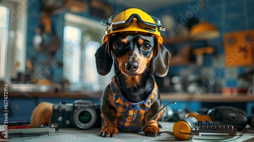 Dachshund Turned Handy Electrician Tackling Electrical Jobs with Ease and Expertise