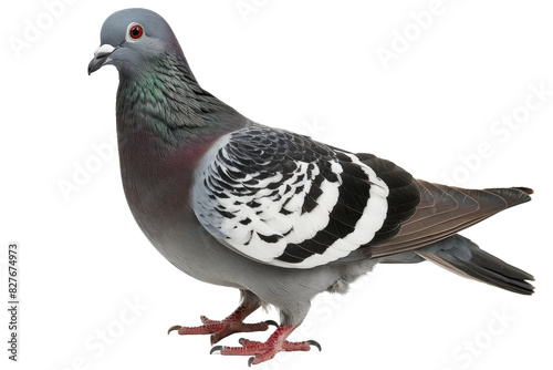 The Norwich Cropper Pigeon On Transparent Background.