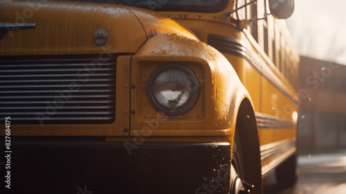 a yellow school bus
