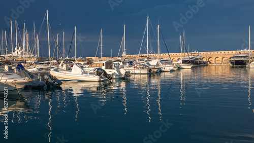 Sunset View of Vauban Marina - Antibes, French Riviera, Cote D'Azur