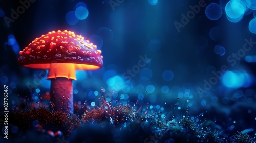 a mushroom, softly blurred