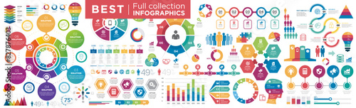 Infographic elements. UI and UX Kit with big data