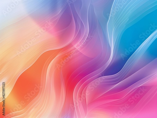 Gradient Design. Rainbow Abstract Background. Purple Multyplying Placard. Geometric Bright Template. Futuristic Vibrant Banner. Creative Illustration. Blue, Pink, Yellow Gradient Design