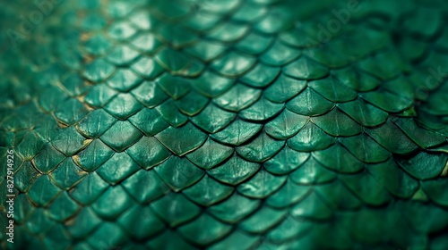 Green snakeskin pattern background, wild animal