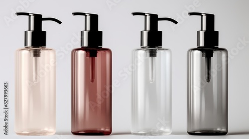 Soap Dispenser Bottles Set Mockup, Template for Designers. Mockup Of Soap Dispenser Bottles. Cosmetics Skin Care Plastic Packaging Bottles blank Mockups. 