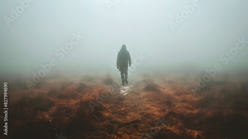Lost in the Mist of Sorrow - A Person Searching for Hope in the Fog of Despair