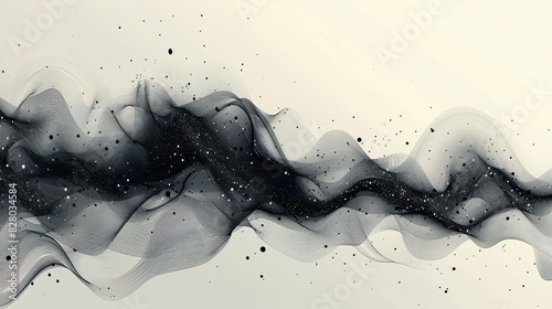 data black and white banner, flat vector, abstract illustration drawing 