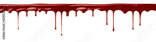 滴り落ちる、血液もしくは赤いペンキ。ホラーのイメージ