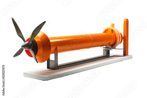 Wind tunnel model, isolated white background, PNG di-cut style, realistic photo style, object as model
