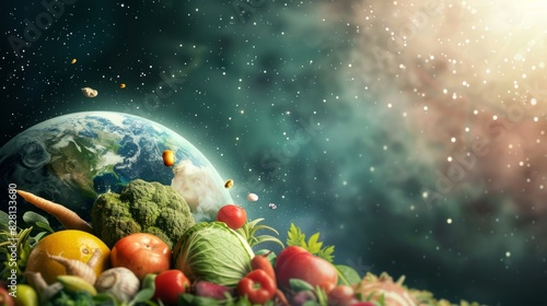world food safety day background concept, space area for text
