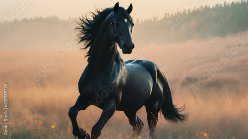 AI image generated black stallion