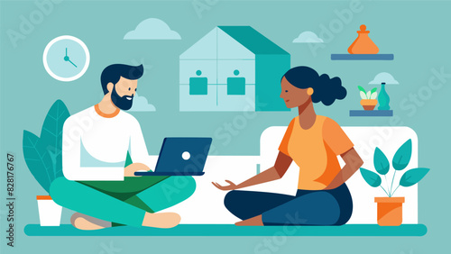 In the comfort of your own home youll participate in a oneonone wellness coaching session that focuses on creating sustainable lifestyle changes for optimal health.. Vector illustration
