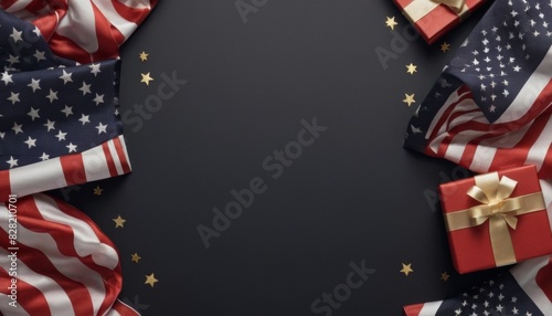 Illustration of America's happy independence day design. Premium design for banner, poster 4th of july celebration.