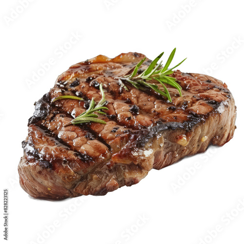 Isolated steak on white background. Gourmet food concept