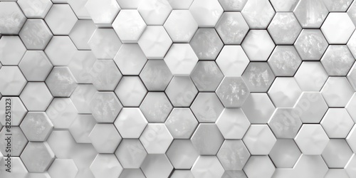 hexagonal tiled flat texture heightmap, white scale, light grey and white, smooth transition gradients,