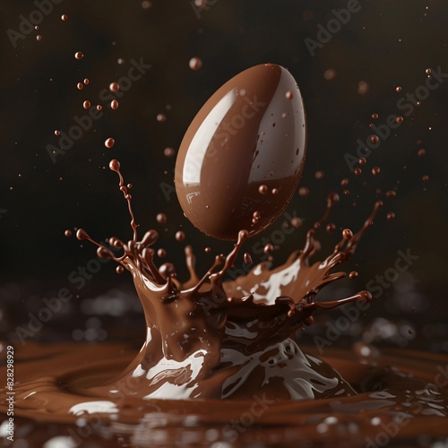 "Chocolate Egg in Molten Chocolate Bath"