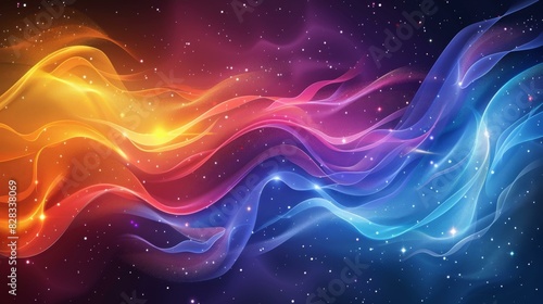 Cosmic Fire: A Colorful Nebula