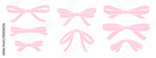 Set of pink bows