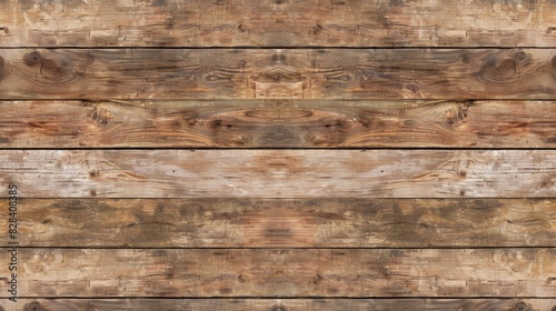 A rustic wood plank background with weathered, distressed wooden boards in varying shades of brown, showcasing natural grain and texture