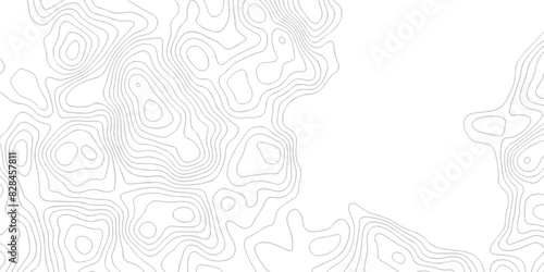 Black and white wave Seamless line. Vector geographic contour map. Topography map background. Topography relief. White wave paper curved reliefs abstract. Topographic map patterns,topography line map.