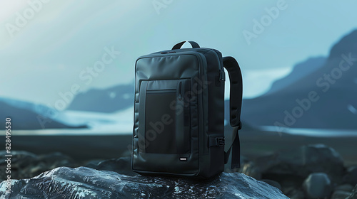 suitcase in the mountains