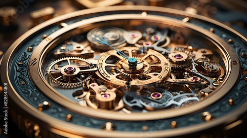 face clock close-up: intricate details and aged texture in high detail illustration