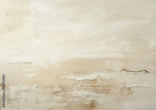 Abstract beige painting featuring soft, blended colors and fluid textures. Ideal for modern, minimalist, or contemporary interior decor.