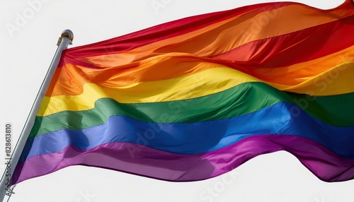lgbt flag on white background, queer lgbtq pride month, parade, june 1
