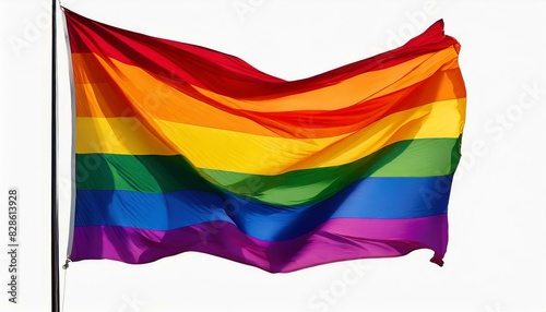 lgbt flag on white background, queer lgbtq pride month, parade, june 1