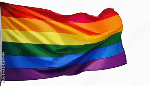 lgbt flag on white background, queer lgbtq pride month, parade, june 1