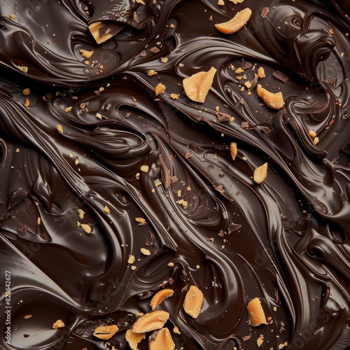 Decadent peanut brittle dipped in chocolate with a swirl of sweetness and contrasting textures