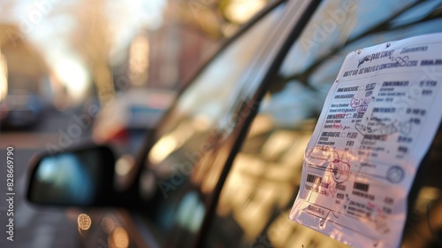 Ticket issued on the windshield