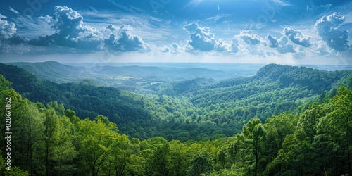 Mammoth Cave National Park in Kentucky USA skyline panoramic view