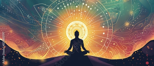mandala enlightenment concept evokes spirituality, symbolizing harmony, balance, and transcendence in the journey towards enlightenment