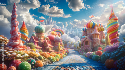 amusement park colourful candy