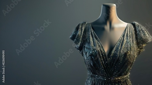 fashion dress on mannequin isolated