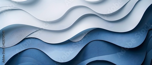 Captivating Layered Paper Craft Backdrop with Seamless Blue and White Tones for Elegant Design