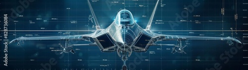 blue print of a very fast and aerodynamic fighter plane