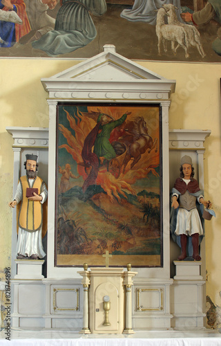 Altar of Saint Elijah in the Church of the Assumption of the Virgin Mary in Novigrad na Dobri, Croatia