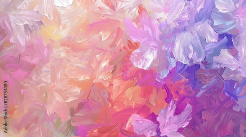 impressionist bloom vibrant brushstrokes in pastel hues abstract spring painting digital art