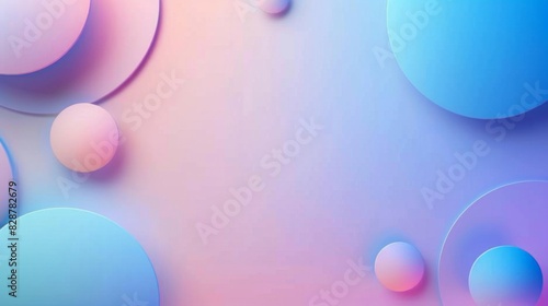 3D circular purple-blue gradient background with blank space