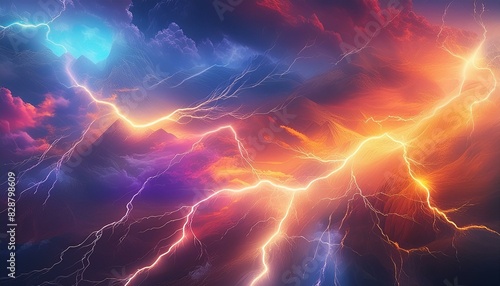 A Dance of Light: Captivating Abstract Lightning Banner" "Power Unleashed: Enchanting Abstract Lightning Banner"